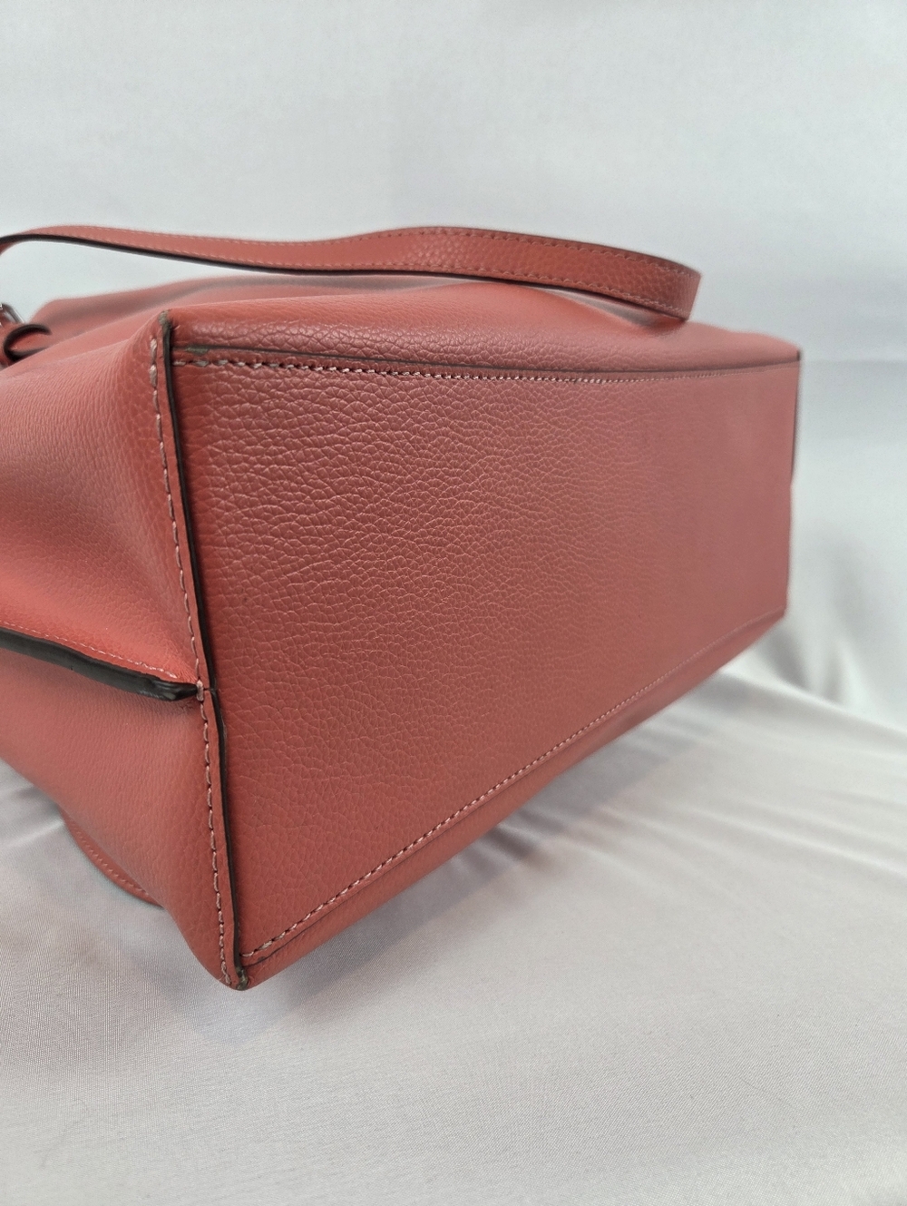 Coach Coral Mollie 25 Pebble Leather Tote Shoulder Bag - Picture 4 of 13